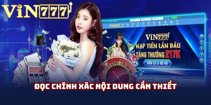 Đọc chính xác nội dung cần thiết Đọc chính xác nội dung cần thiết