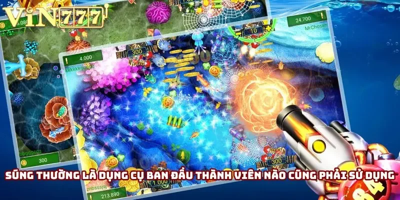 Súng thường là dụng cụ ban đầu thành viên nào cũng phải sử dụng Súng thường là dụng cụ ban đầu thành viên nào cũng phải sử dụng